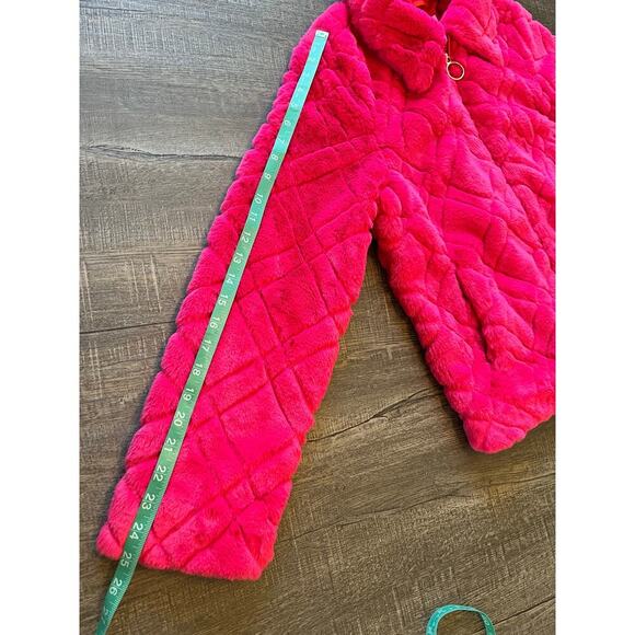 Issac Mizrahi Live x Selma Blair Faux Fur Magnetic Zip Jacket, Pink, Size XS NWT - Picture 8 of 9